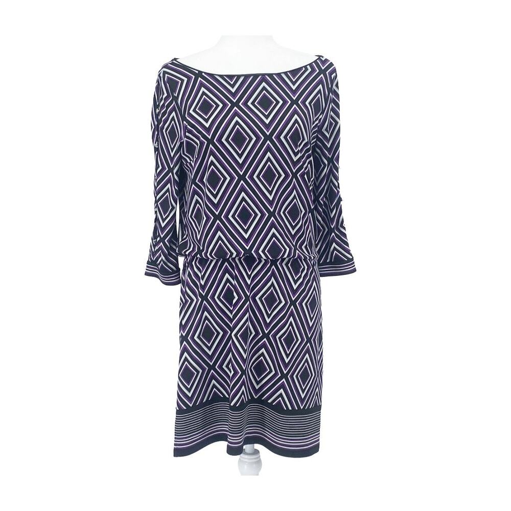White House Black Market Women’s Small Geometric Knit Dress
